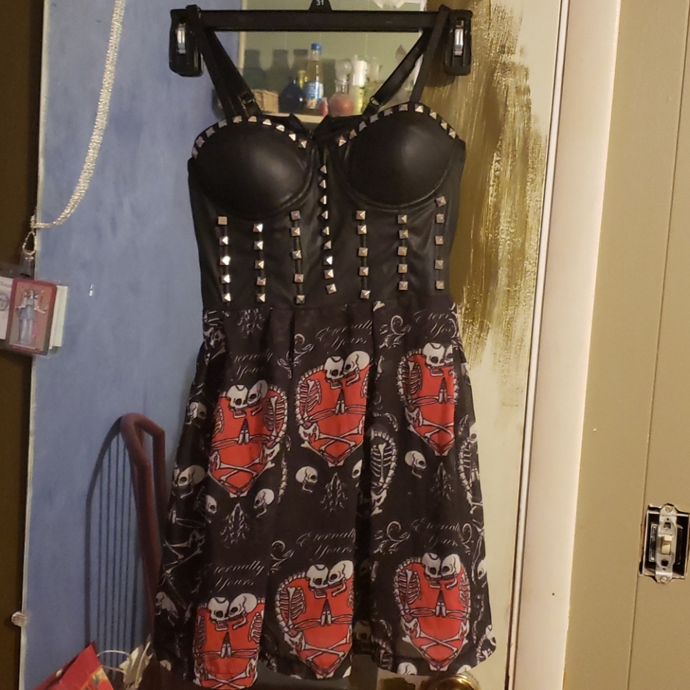 Studded bodice dress